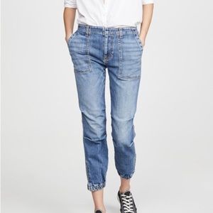 Nili Lotan Cropped French Military Jogger Jeans
